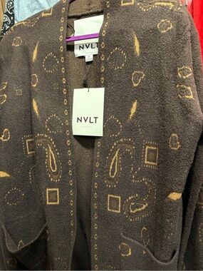 NVLT Kids Brown Jacket with Tan Pattern